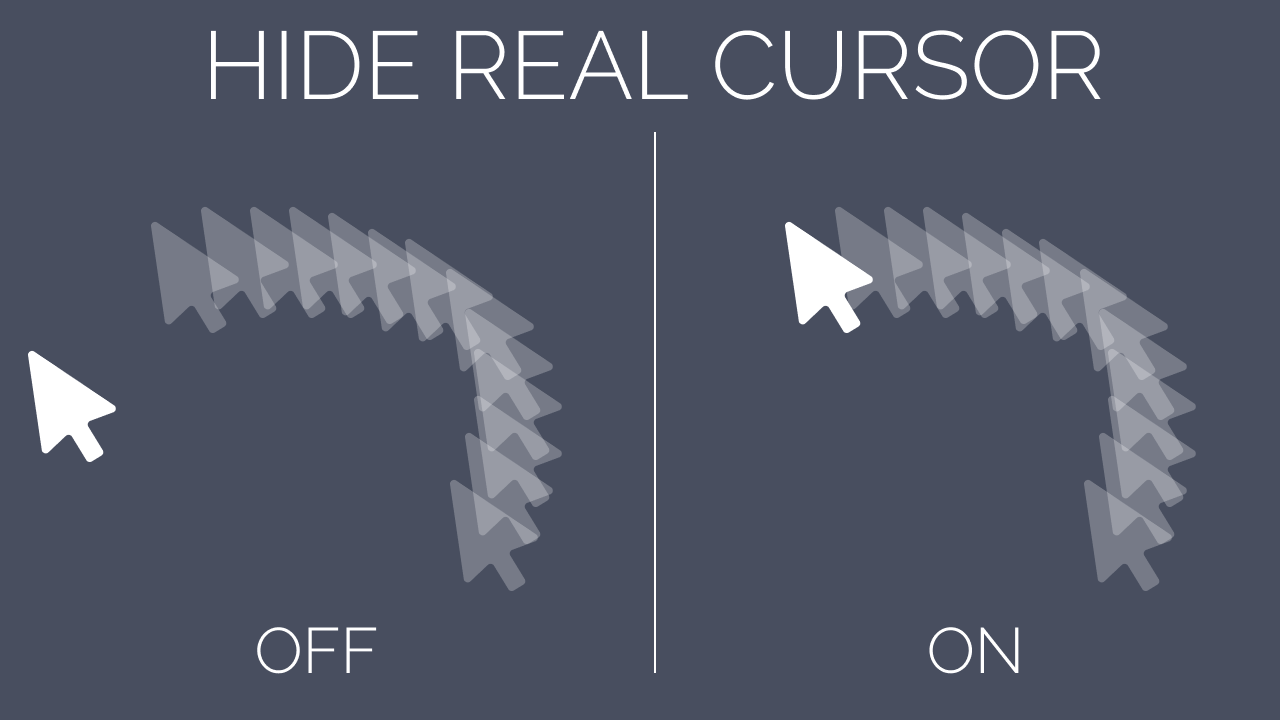 Hide real cursor illustration